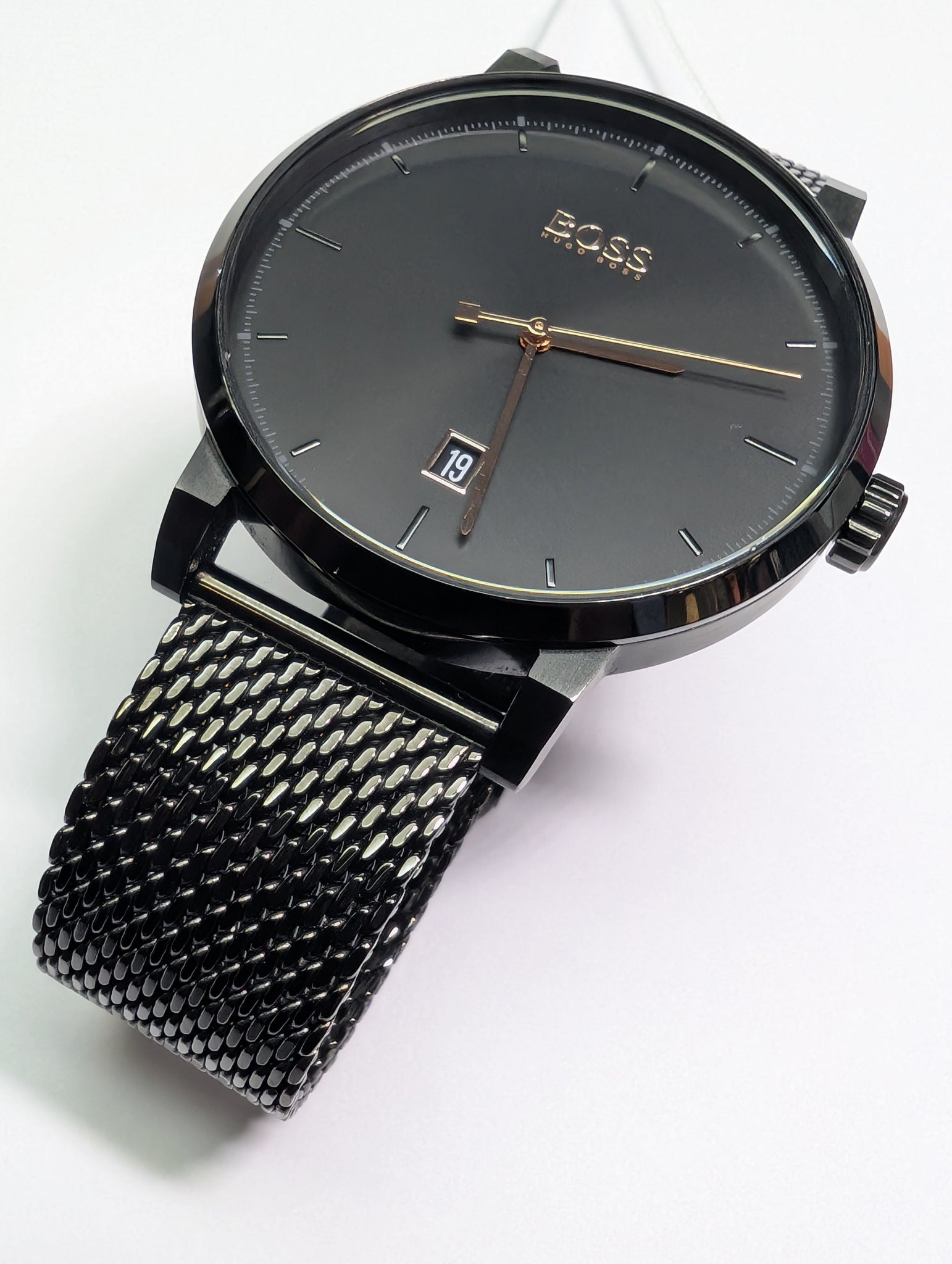 Hugo boss watch black with metal strap boxed