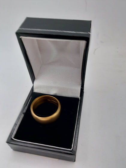 22CT Yellow Gold Plain Wedding Band Ring - Size Q - 6.47 Grams - Fully Hallmarked.