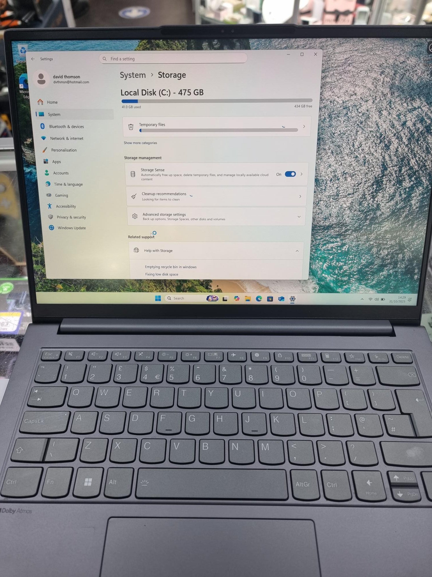 Lenovo Yoga Slim 7 Pro 14" Laptop (Intel i5-1240P, 8GB RAM, 512GB SSD,