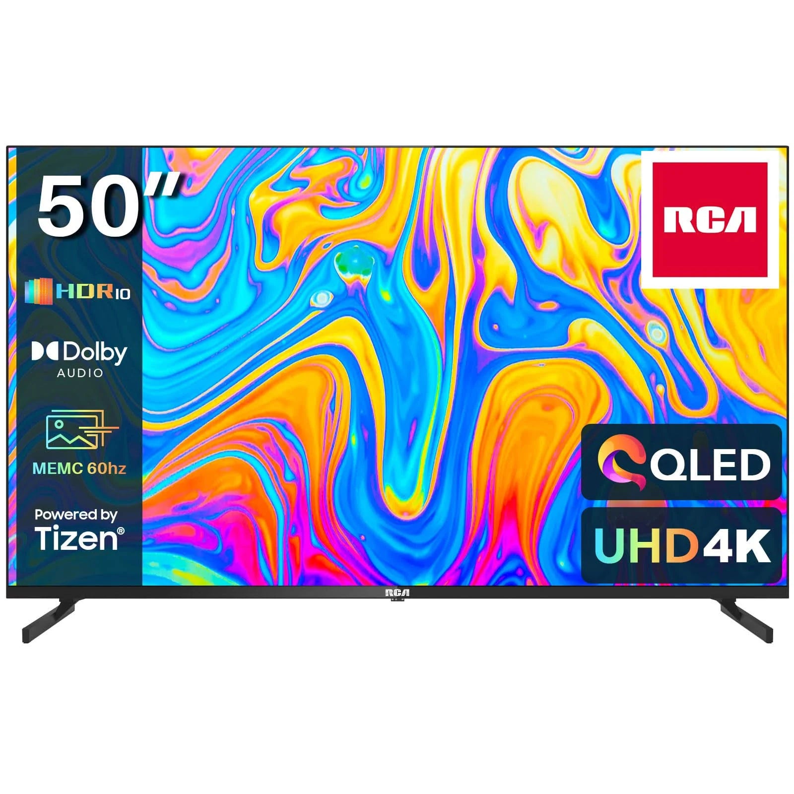 RCA 50" Smart 4K Ultra HD QLED TV with Tizen OS, Freeview Play, Netflix & Prime Rtq50un1