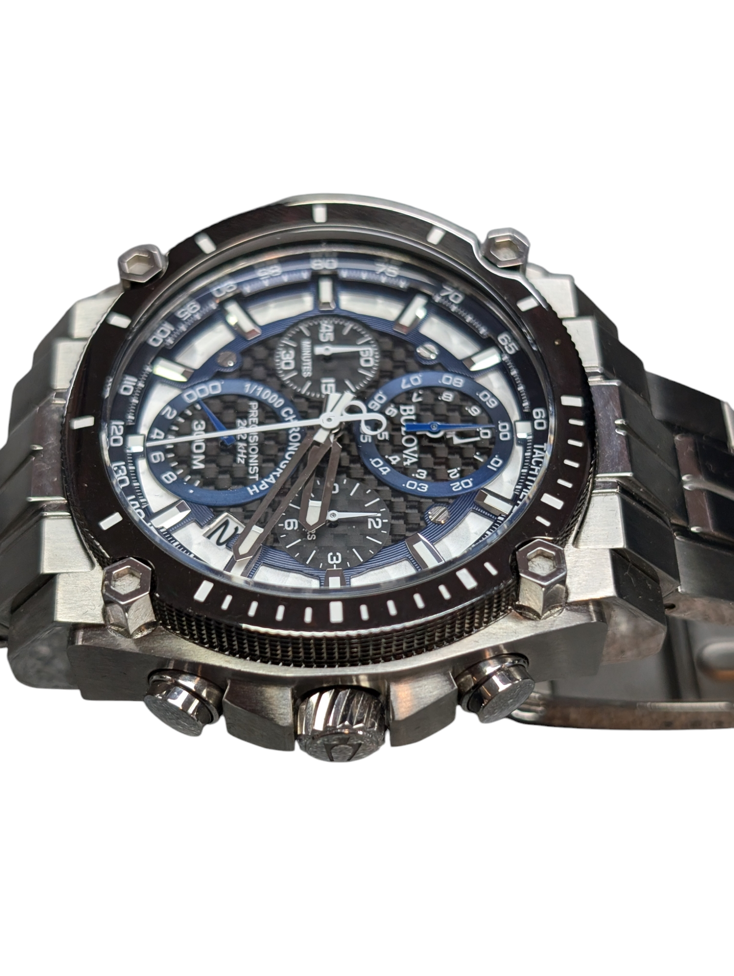 Bulova Precisionist Chronograph Mens Watch - Boxed