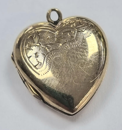 9ct gold heart locket