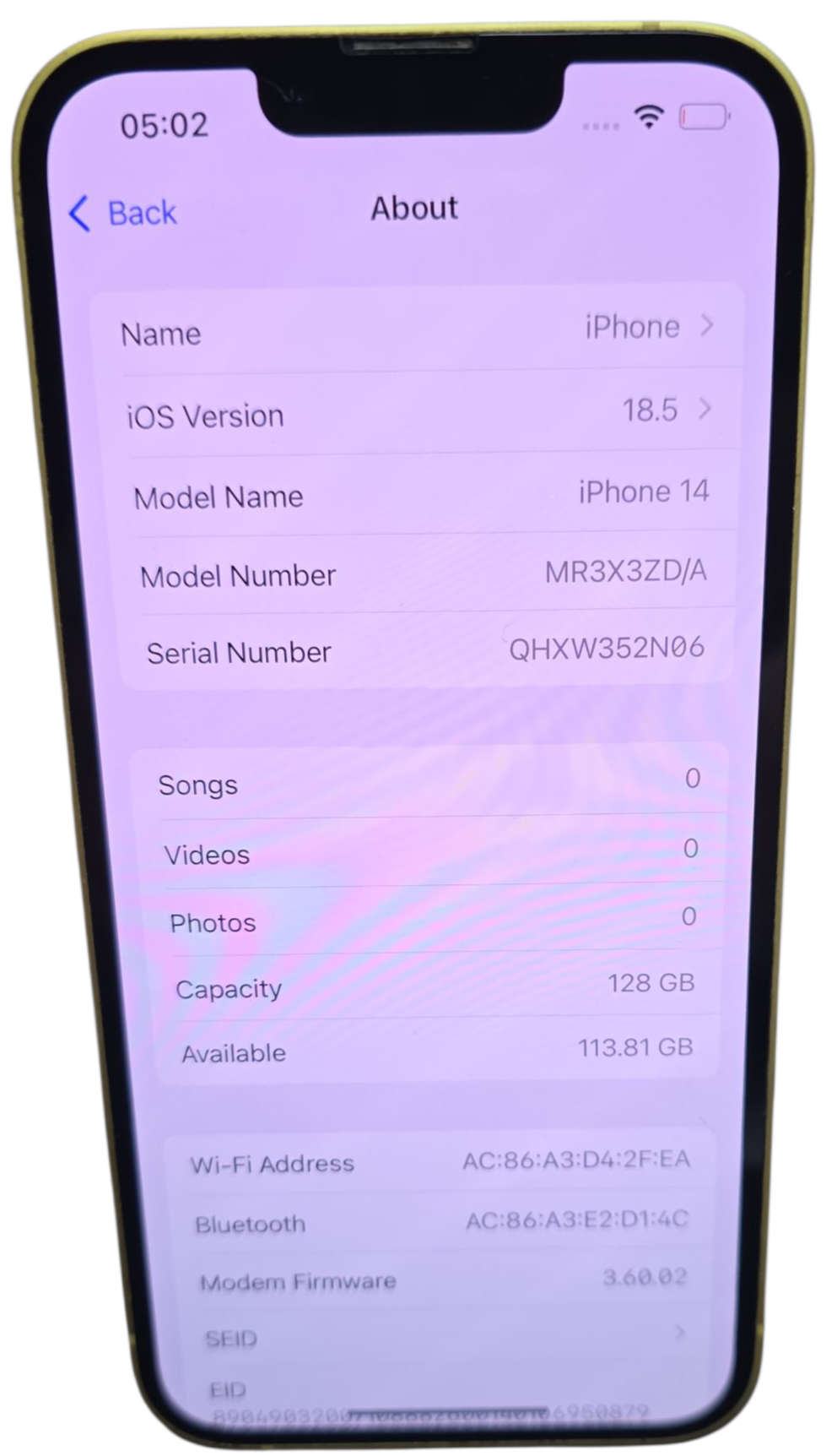 Apple iPhone 14 - 128 GB, Yellow