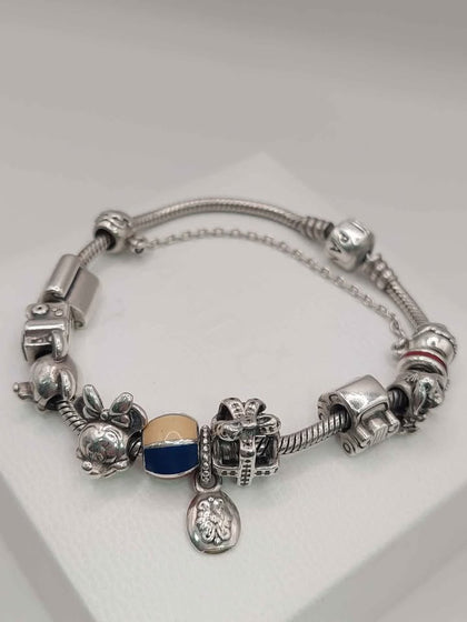 (925 ALE Hallmarked&Tested), Pandora Bracelet With 11 Charms