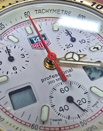 Tag Heuer S/el Cg1123-0 Chronograph Beige Dial Quartz Men's Watch