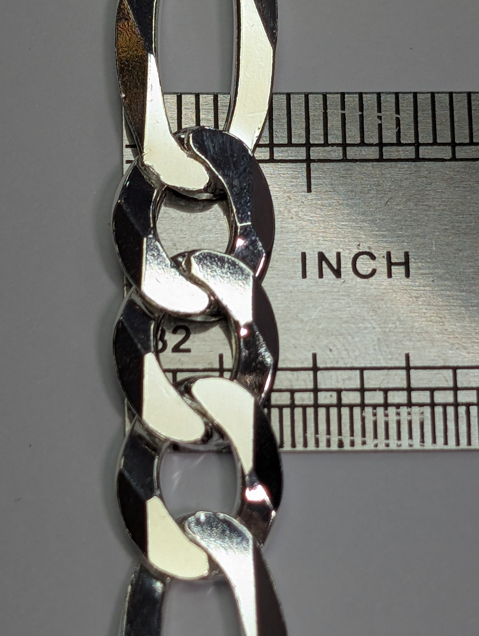 Brand New Silver  925 Figaro Bracelet