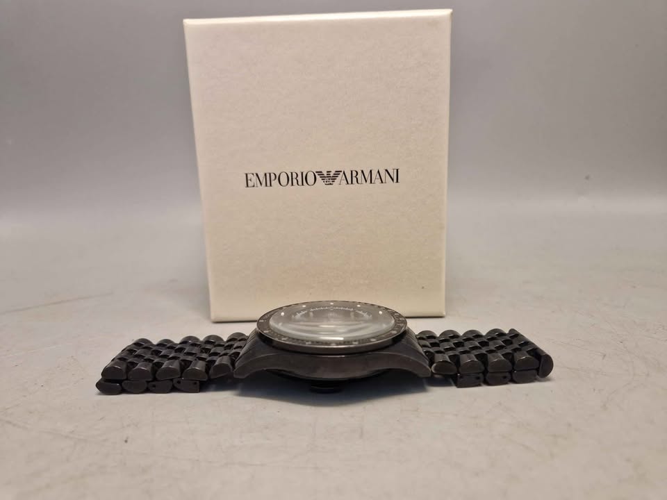 EMPORIO ARMANI AR5989 SPORTIVO BLACK STAINLESS STEEL MEN'S CHRONOGRAPH WATCH