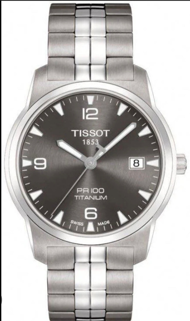 Tissot PR100 Titanium Quartz watch grey