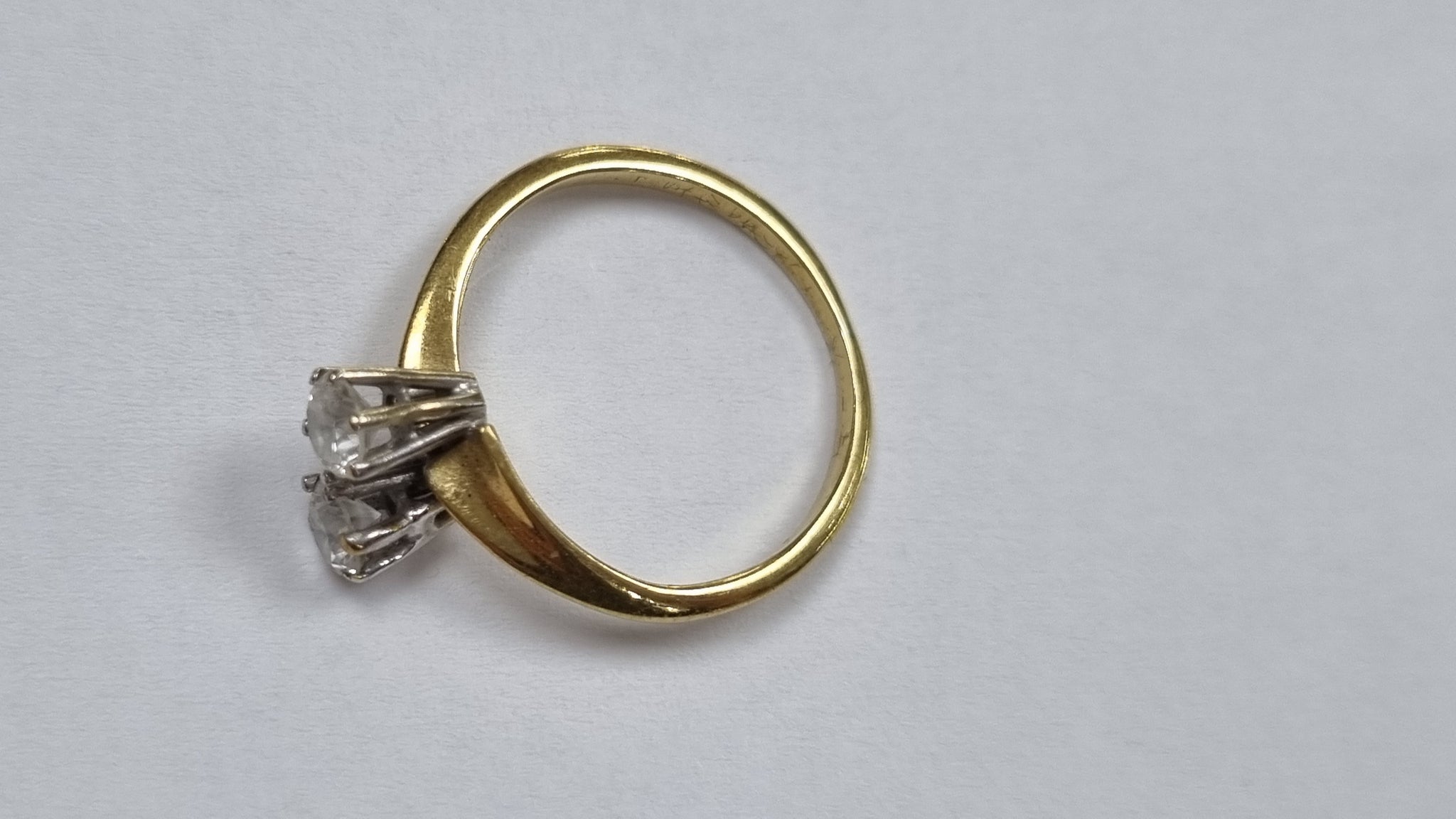 18ct Gold Diamond Ring Size L1/2
