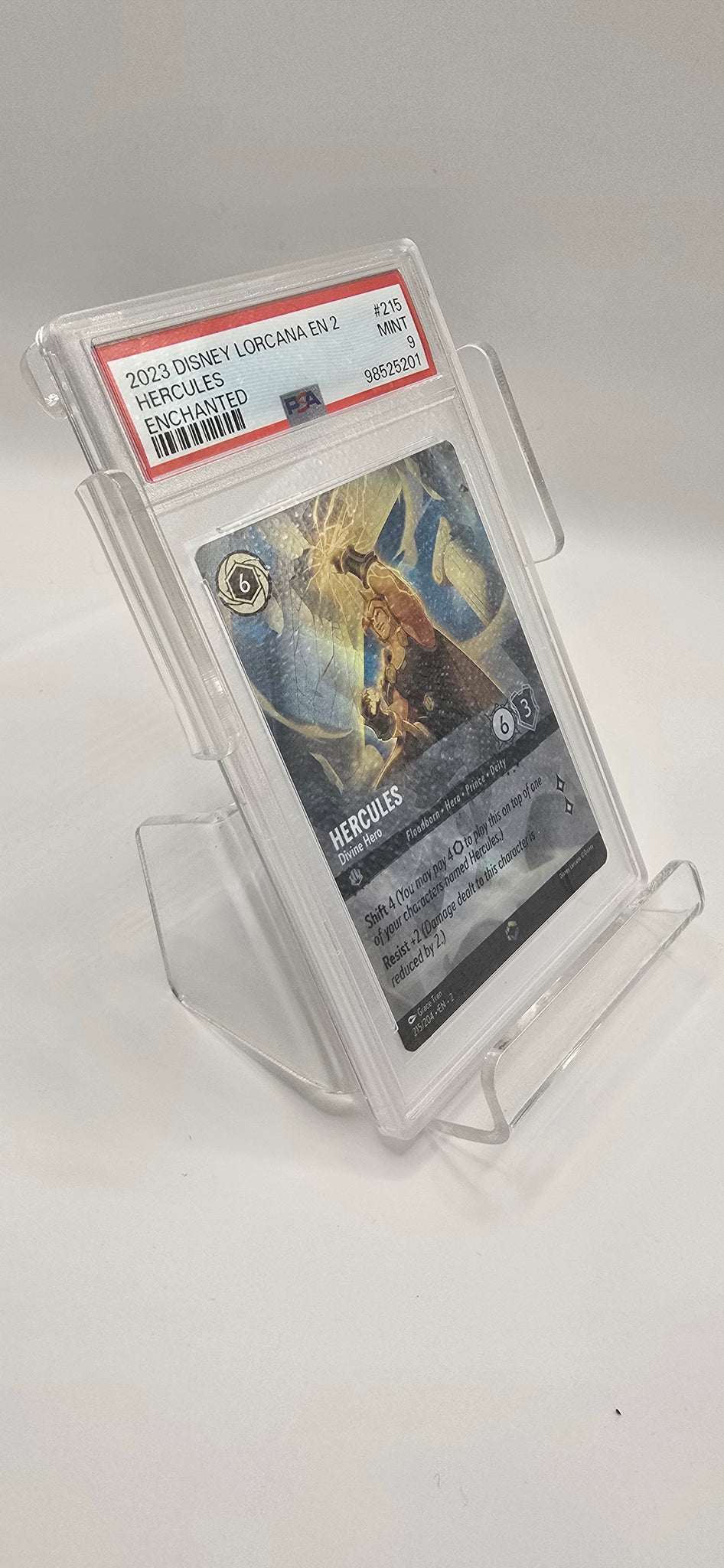 Hercules (divine Hero) 215/204 -Floodborn Disney Lorcana - PSA Grade 9 (Mint)