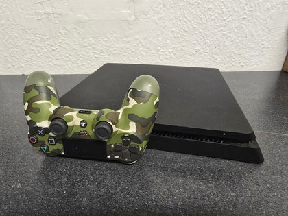 ps4 with controller, camouflage controller
