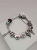 (925 ALE Hallmarked&Tested), Pandora Heart Clasp Bracelet, With Twelve Charms