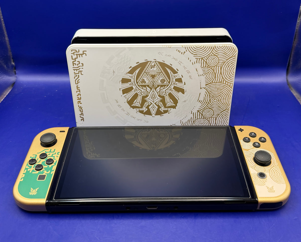 Nintendo Switch 本体 + Joy-Con +MicroSD64G Nintendo Switch 64GB OLED Legend of Zelda + Gold Joy Con Boxed (No