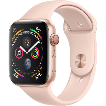Apple Watch Series 4 GPS 44mm Gold Aluminium Case With Pink Sand Sport Band.