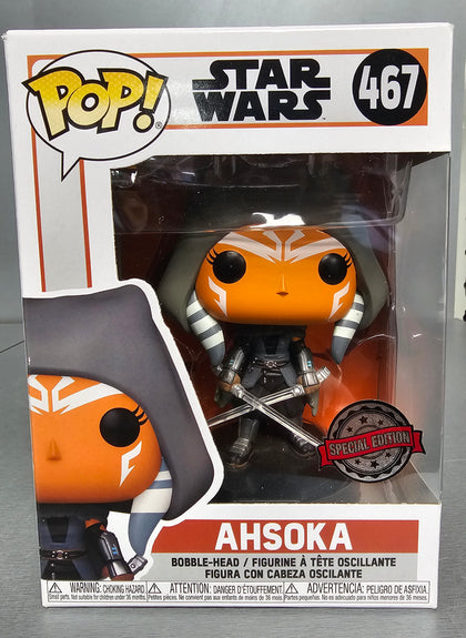 Funko Pop! Star Wars: The Mandalorian - Hooded Ahsoka Exclusive Vinyl Figure #467 **Collection Only**
