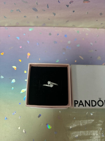 Pandora two sparkling heart ring