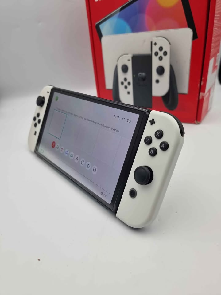 Nintendo Switch OLED 64GB Gaming Console - White Joy Cons - Boxed With Dock & Charger