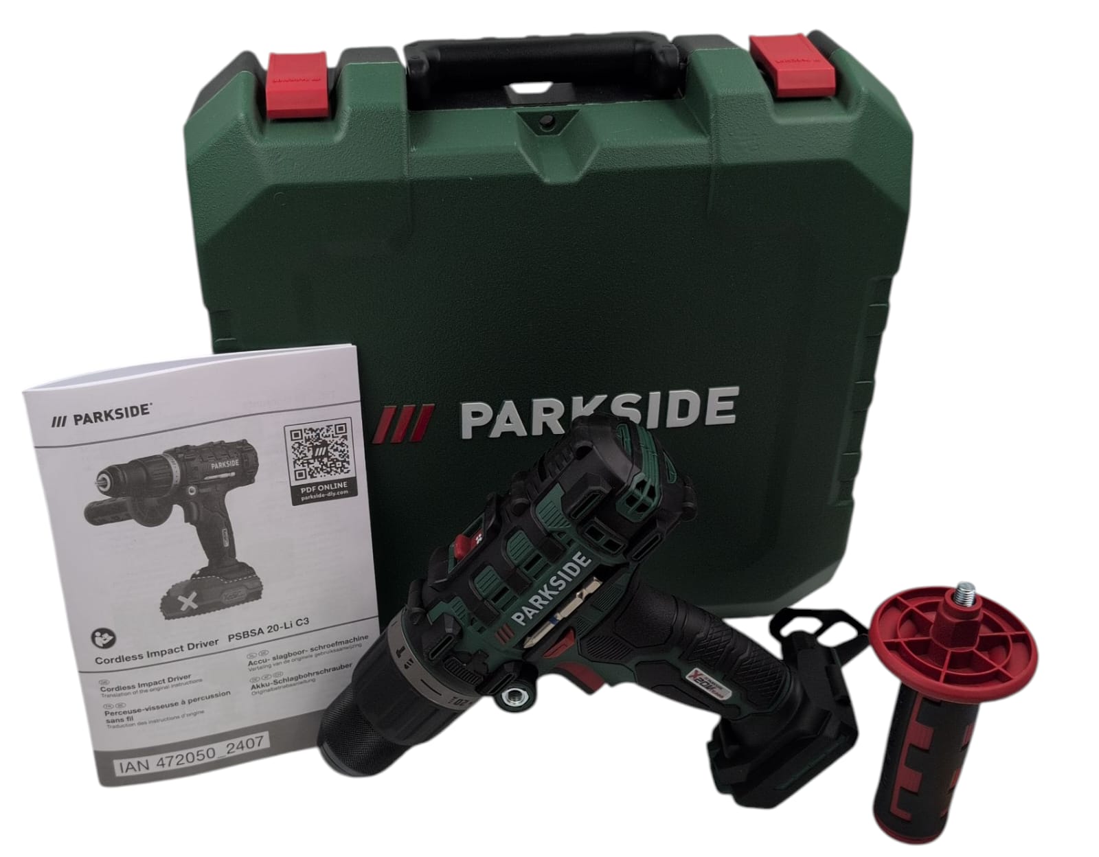 Parkside PSBSA 20-Li C3 20V 3-in-1 Cordless Impact Drill Cordless Screwdriver, Drill Driver, Body Only