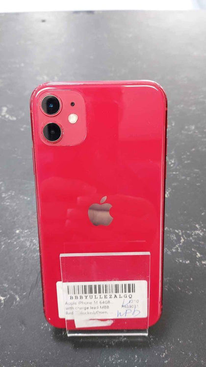 Apple iphone 11, 64gb, red. Open, has some marks on the top .
