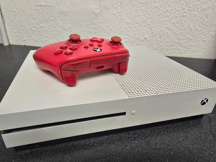 Microsoft Xbox One S Console with red controller