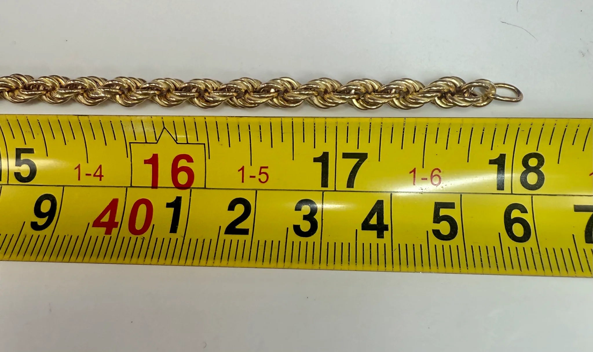 9ct gold rope chain 18"