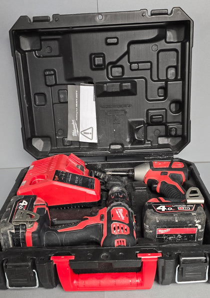 Milwaukee M18 BPP2Q-402C 18V 2 x 4.0Ah Li-Ion RedLithium Cordless Twin Pack