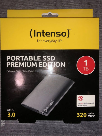 * Sealed New ** Intenso Portable Ssd Premium Edition (1tb Storage, 3.0 Usb, 320 Mb/s)