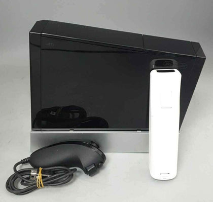 Wii Console, Black (No Game), unboxed with leads and controller