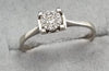 18ct White Gold Diamond Ring Size "L"