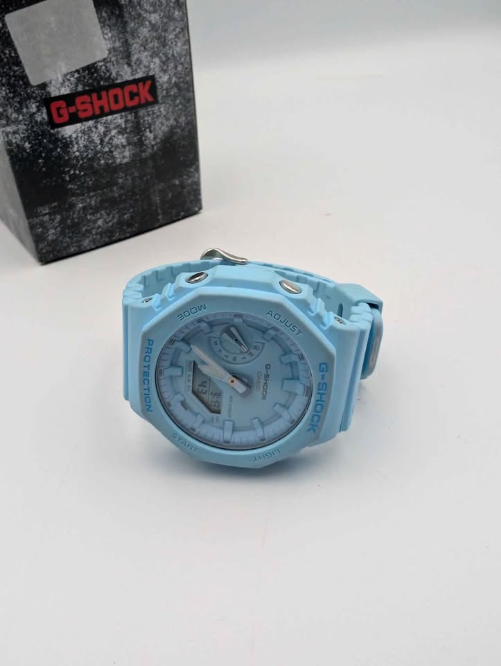 Casio G-Shock GA-2100 Tiffany Blue Heavy Duty Watch - Boxed With Rubber Strap
