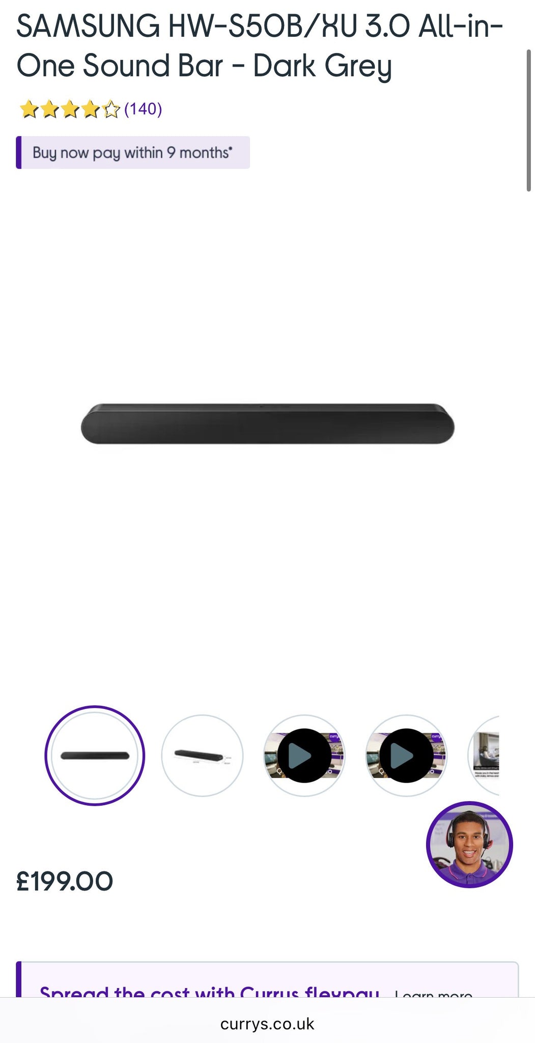 Samsung Hw-s50b All in one soundbar