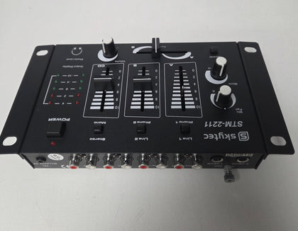 Skytec DJ Mixers STM-2211 3-Channel Mixer Black