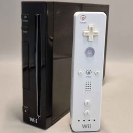 Nintendo Wii Console Black with Controller,Nunchuck and all leads and sensor