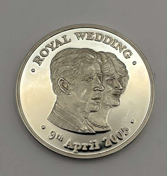 Charles & Camilla 2005 Royal Wedding 2oz Silver Commemorative Britannia Coin