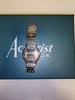 Accurist Dress Diamond Ladies Watch | Silver Stainless Steel Case & Bracelet with Burgundy Dial | 28mm
