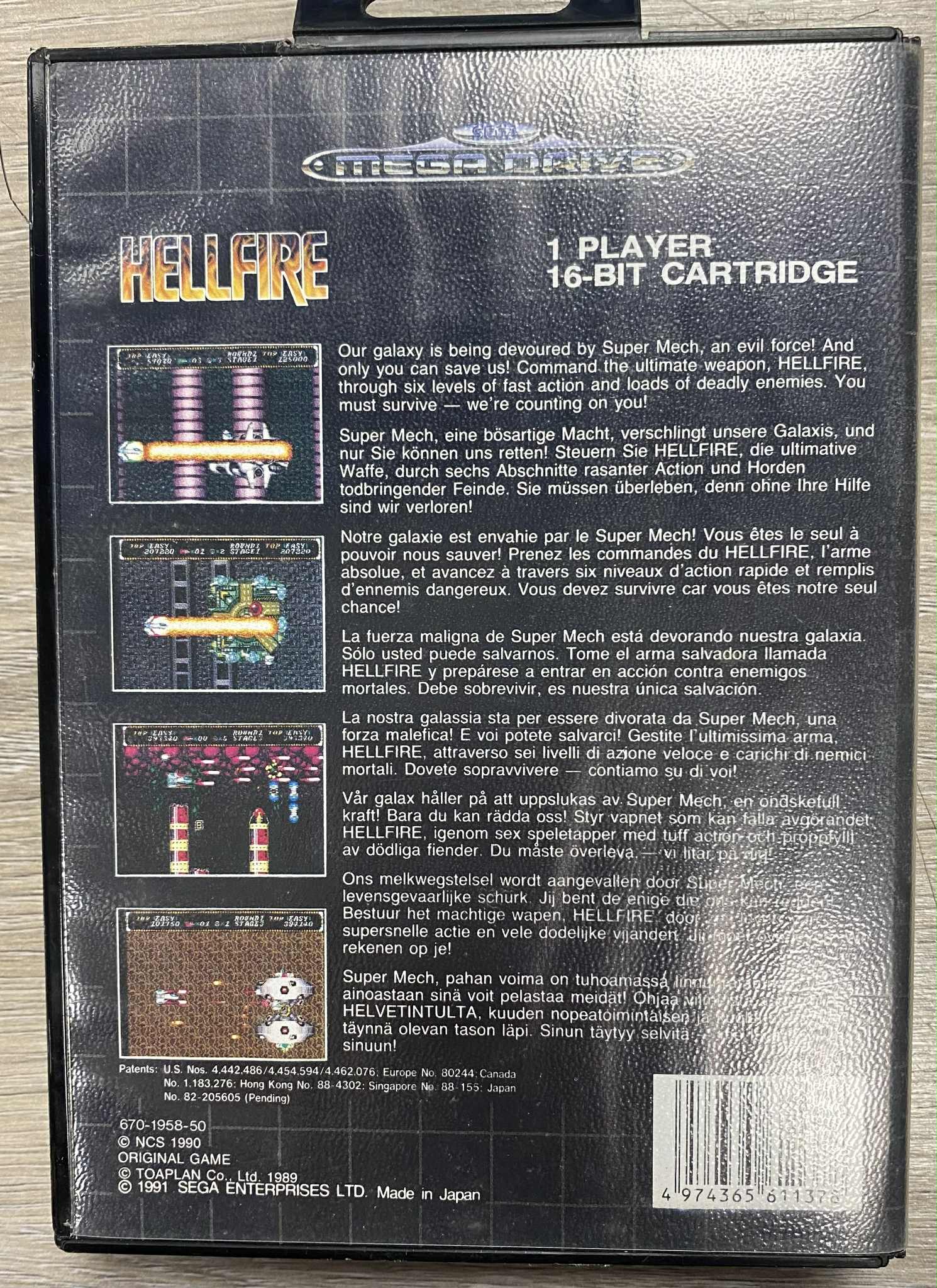 Sega Mega Drive - Hellfire game