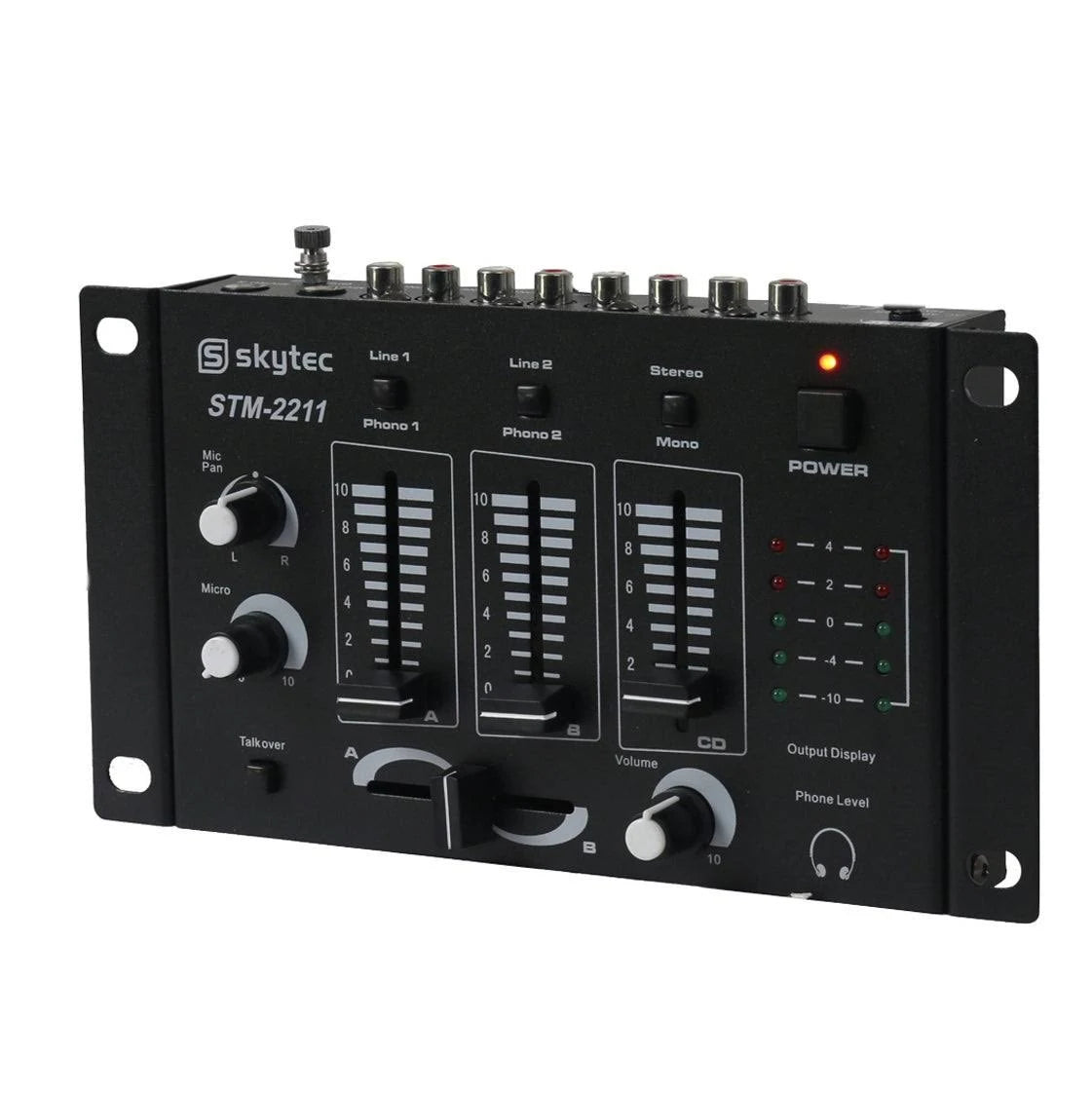 Skytec DJ Mixers STM-2211 3-Channel Mixer Black