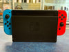 nintendo switch console red and blue joycons