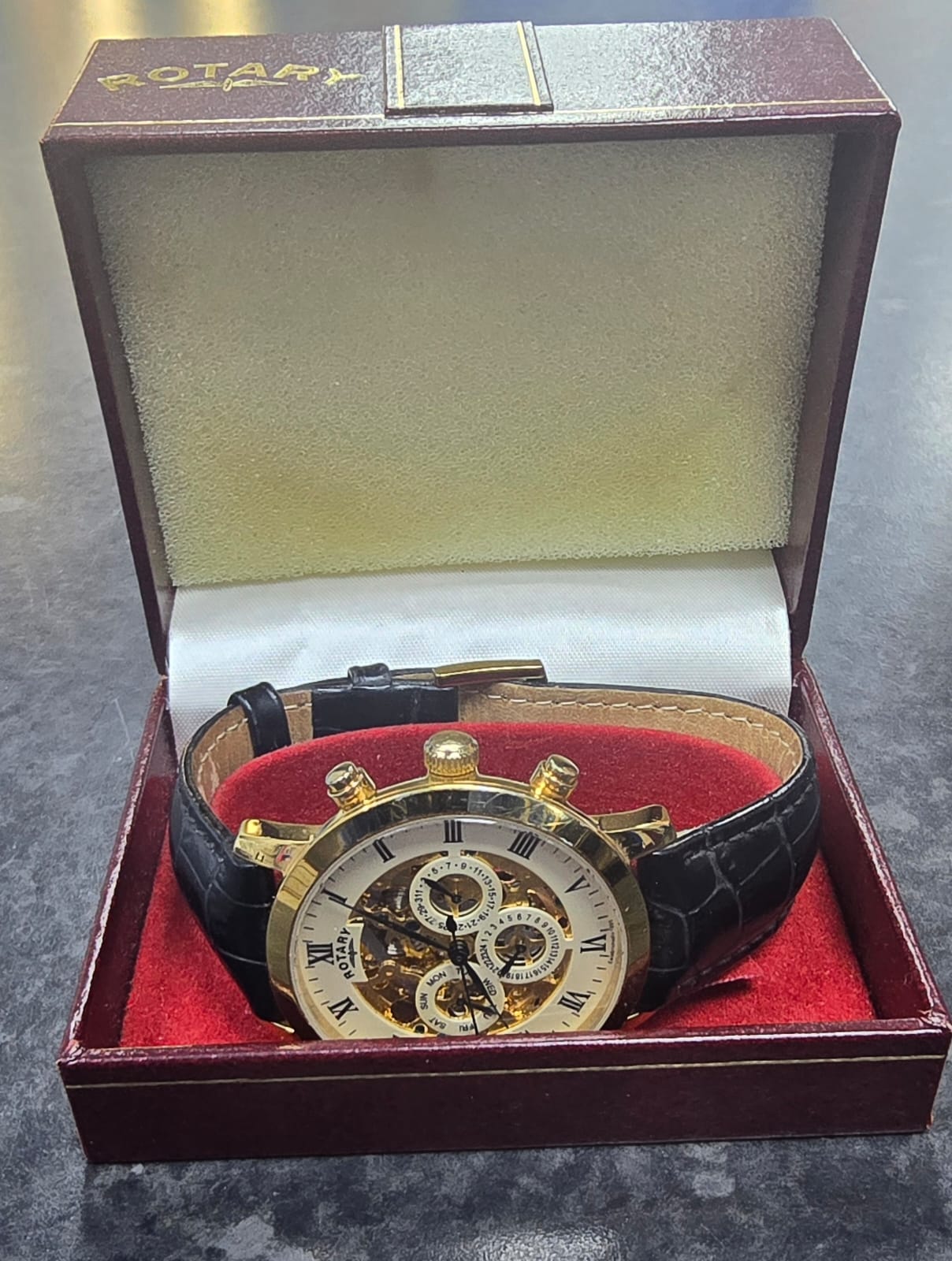 Rotary Vintage Skeleton Watch GS02375