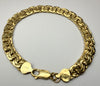 18ct gold Byzantine style bracelet 8"