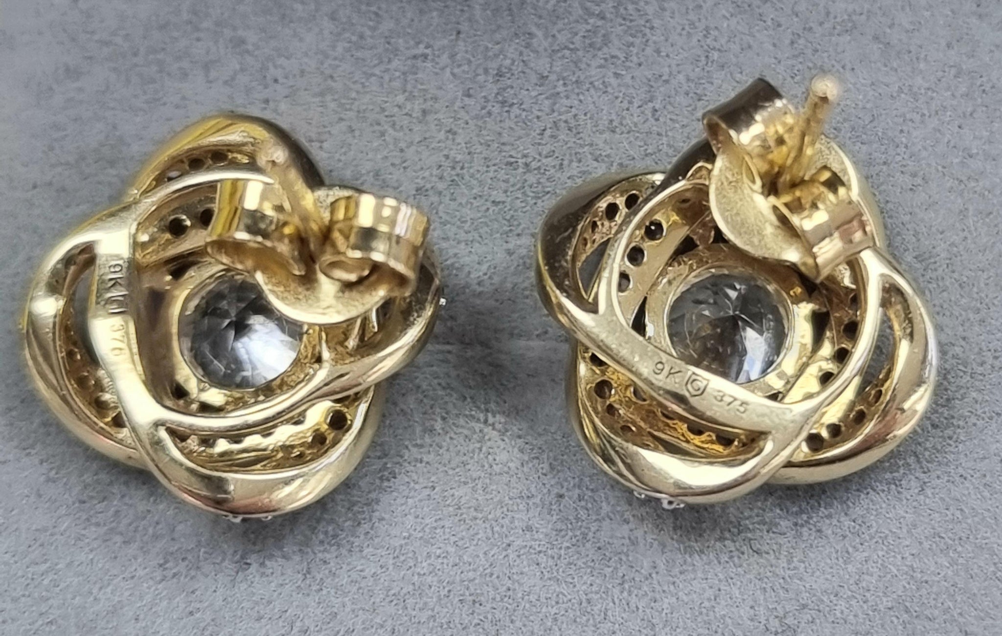 9ct Gold Cz Earrings