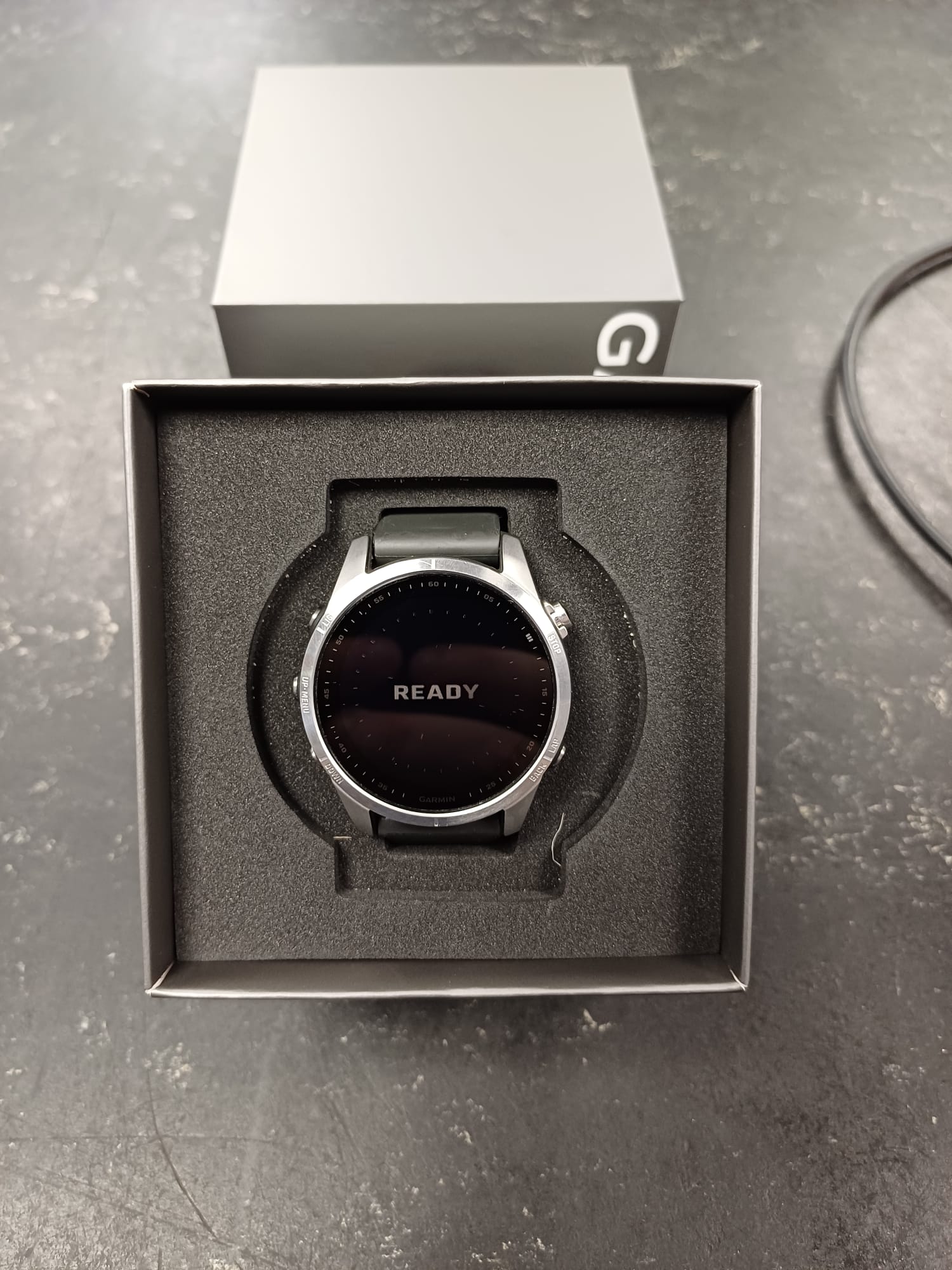 Garmin fenix 7S 42mm Multisport GPS Smartwatch Silver with Graphite Band
