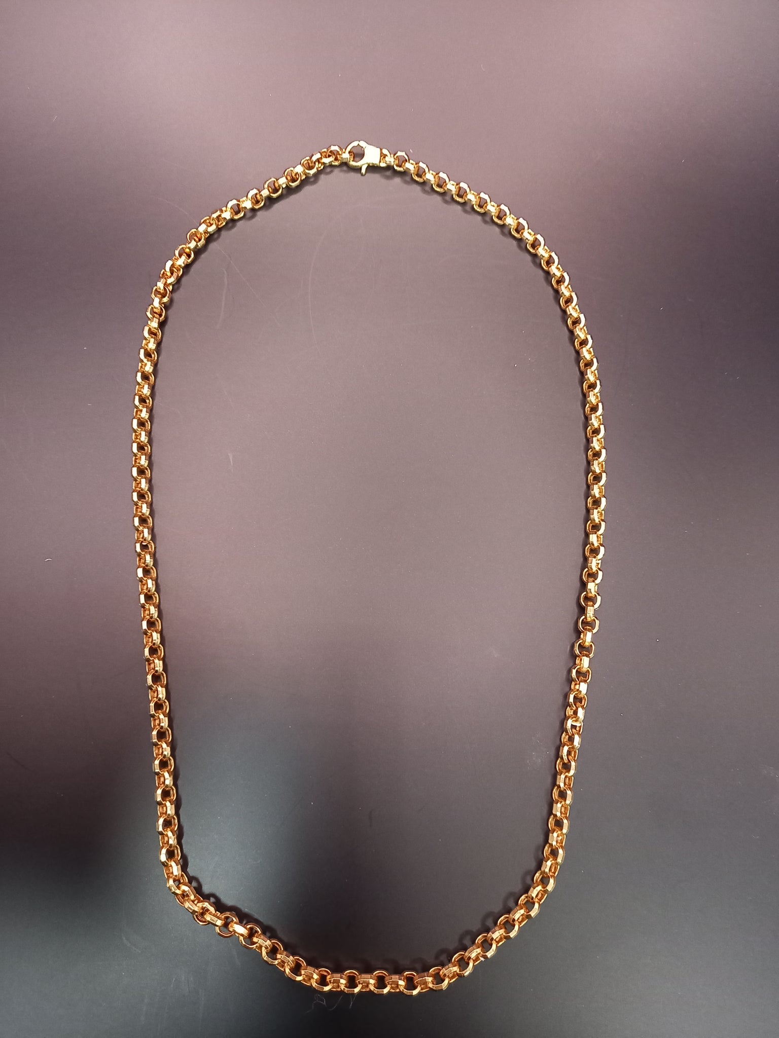 9ct Yellow gold Belcher chain 20" 12 Gram