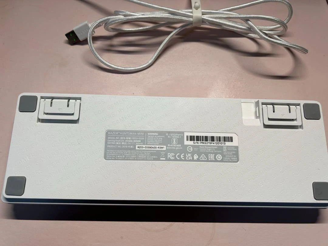 Razer Huntsman Mini White Mechanical Keyboard Used - Cleaned, No Box