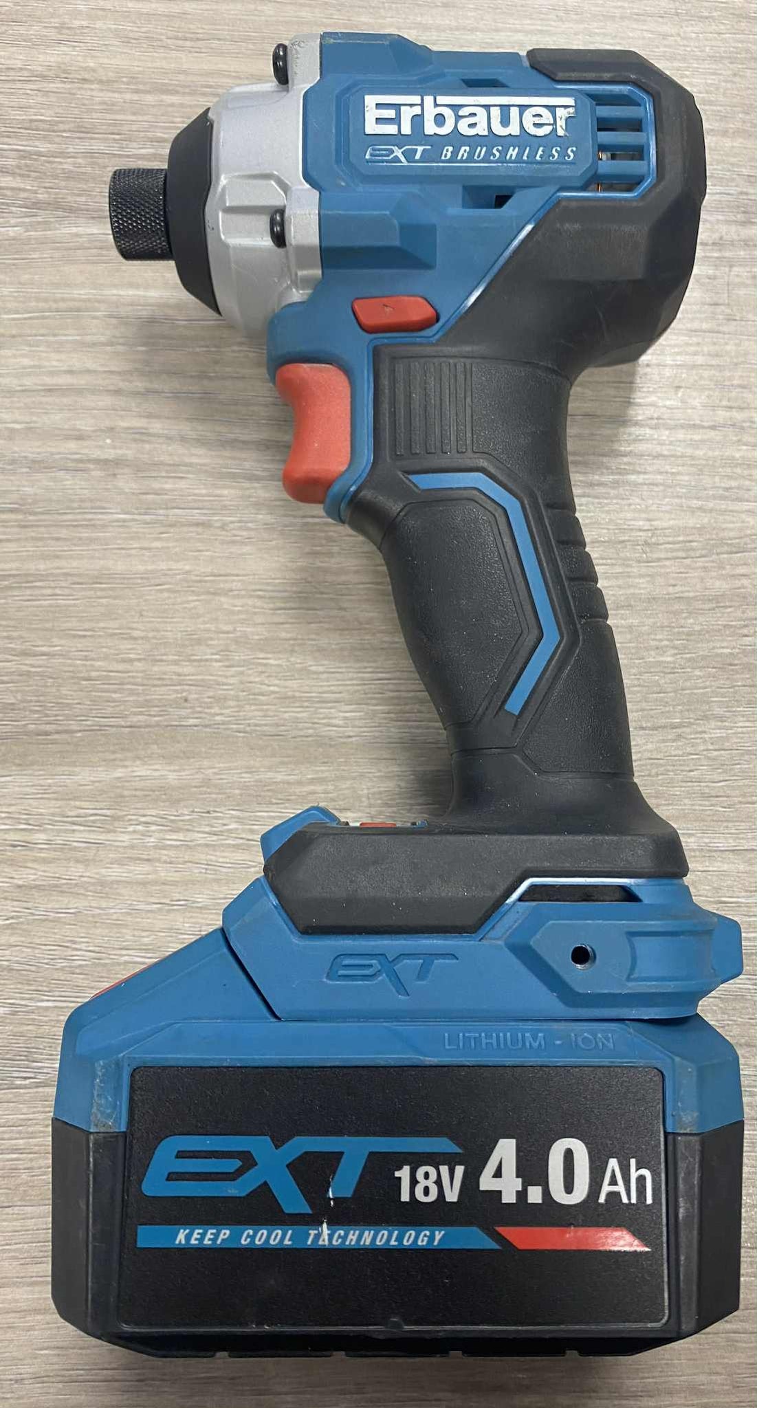Erbauer impact drill with battery and charger