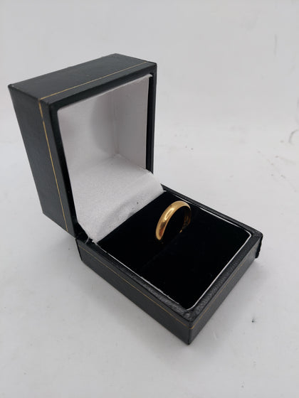 22CT Yellow Gold Wedding Band Ring - Size M - 3.14 Grams