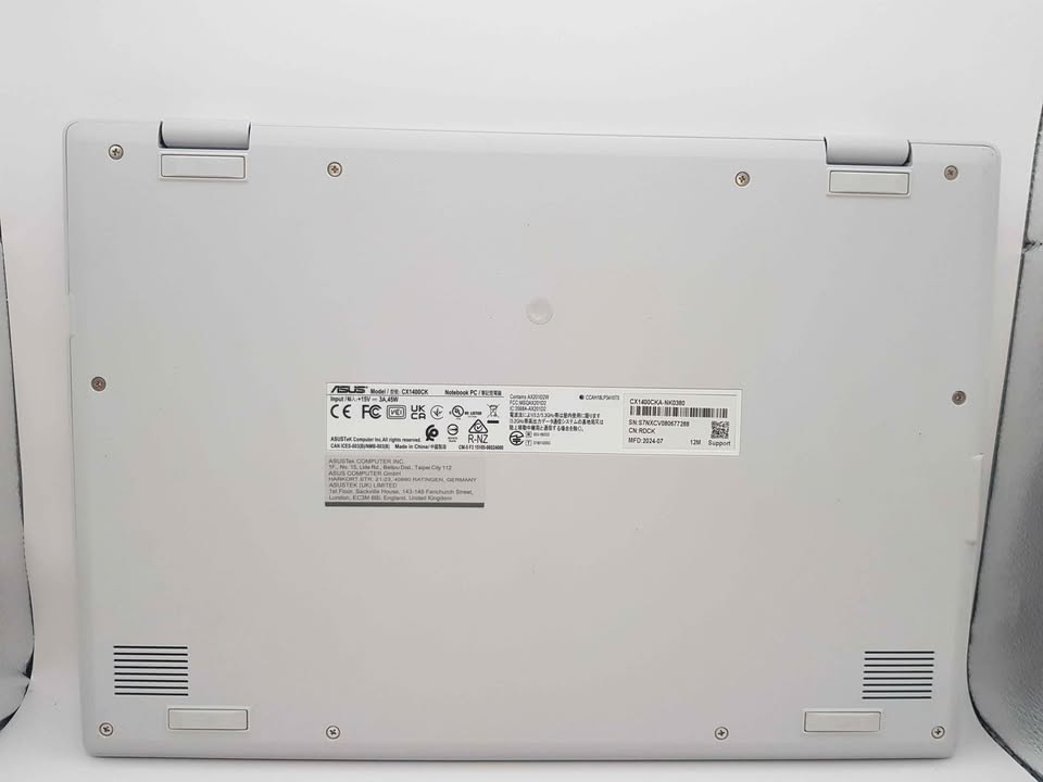 Asus CX1400CK/N4500/4GB RAM/32GB SSD/14"/ChromeOS, Unboxed Comes With Charger