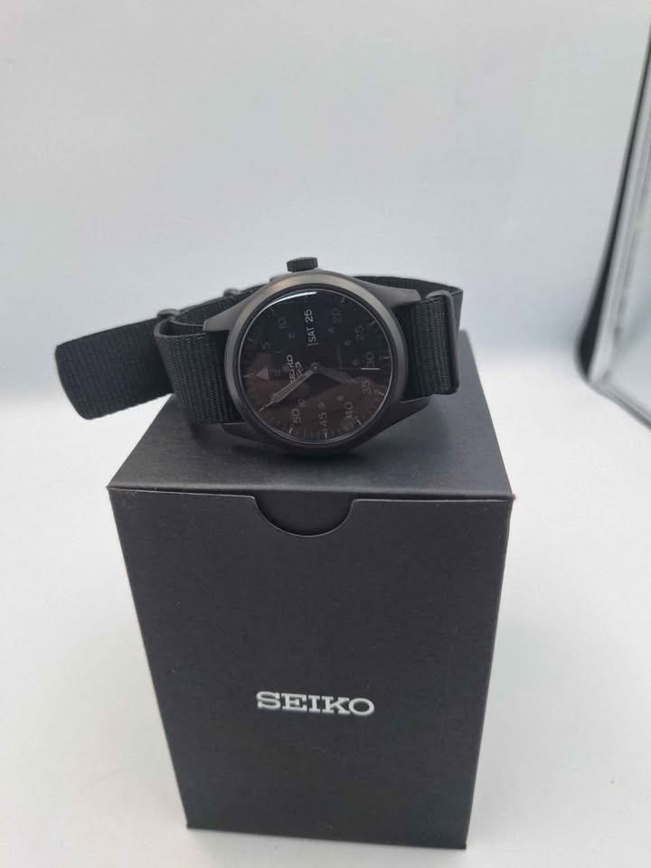 Seiko 5 4R36-10A0 Mens Miltary Automatic Watch- Black Dial - With NATO Strap - Boxed **BRAND NEW**