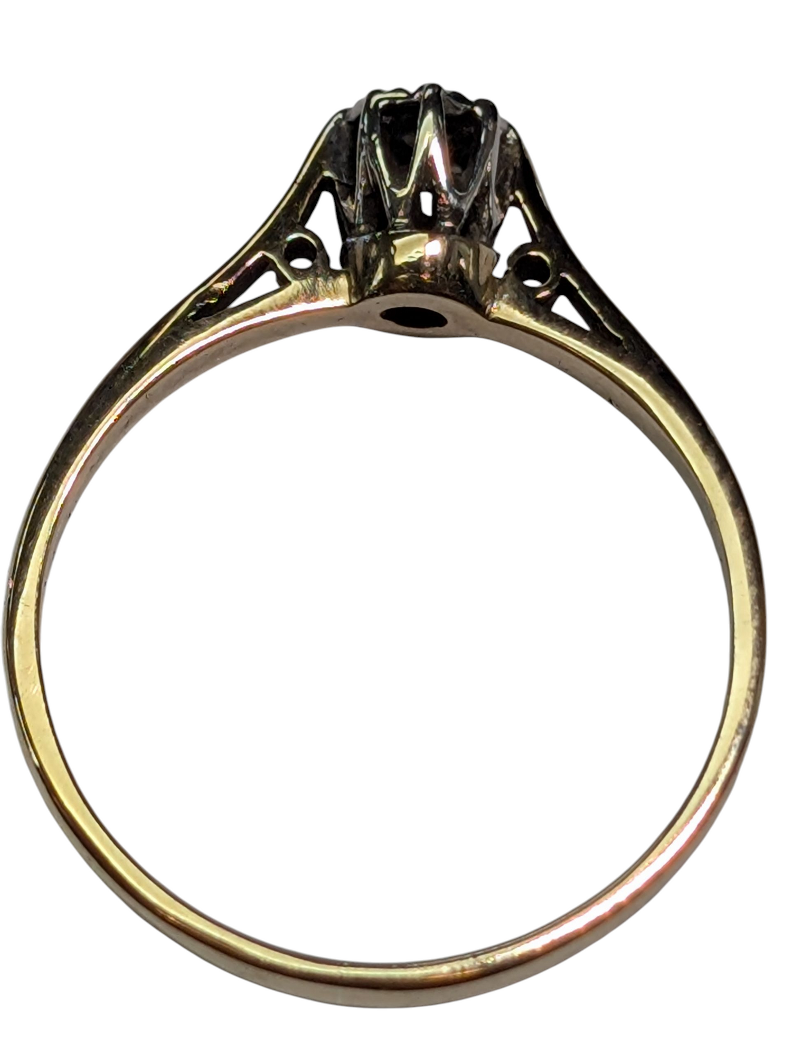 9ct Gold Diamond Ring Size P