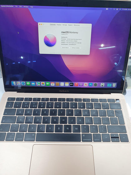 Apple Macbook Air 13 (Late 2018) Gold- Core i5 1.6GHz, 8GB RAM, 128GB SSD - Space Grey (Renewed)